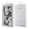 Guess для iPhone 16 Pro Max чехол PC/TPU Flowers Invisible Ring Black (MagSafe)