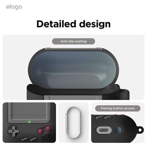 Elago для Galaxy Buds 3/3 Pro чехол Unique AW5 Game console Hang case Black