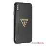 Чехол Guess Triangle logo Hard Glitter для iPhone XS Max, черный