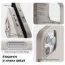Elago для iPhone 16 Pro чехол PU Leather Light Grey (MagSafe)
