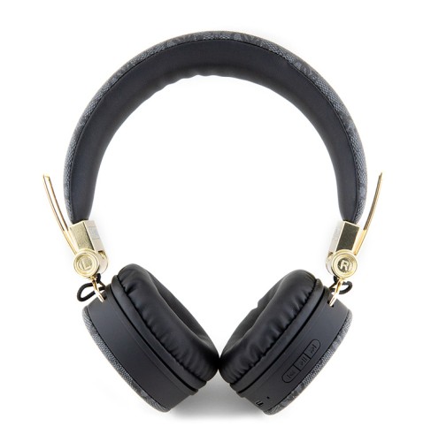 Guess наушники беспроводные накладные Bluetooth Headphones Round PU 4G Metal Logo Black