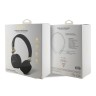 Guess наушники беспроводные накладные Bluetooth Headphones Round PU 4G Metal Logo Black