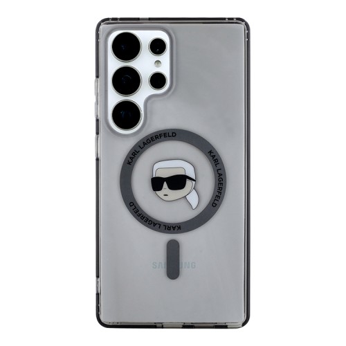 Karl Lagerfeld для Galaxy S25 Ultra чехол PC/TPU NFT Karl Head Metal camera Hard Black (MagSafe)