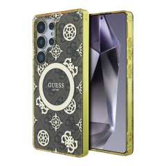 Guess для Galaxy S25 Ultra чехол PC/TPU 4G Peony Hard Brown (MagSafe)