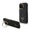 Guess для iPhone 16 Pro чехол PU 4G Triangle metal logo and Camera Stand Hard Black (MagSafe)
