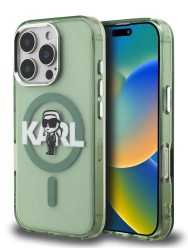 Karl Lagerfeld для iPhone 16 Pro Max чехол PC/TPU Sketch Karl Ikonik Khaki (MagSafe)