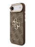 Guess для iPhone Air чехол Crossbody PU 4G Big metal logo Gold camera Hard + Strap Brown