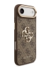 Guess для iPhone Air чехол Crossbody PU 4G Big metal logo Gold camera Hard + Strap Brown