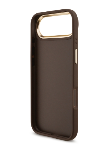 Guess для iPhone Air чехол Crossbody PU 4G Big metal logo Gold camera Hard + Strap Brown