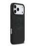 Mercedes для iPhone 17 Pro чехол Leather Vintage Round Debossed Logo Hard Black (MagSafe)