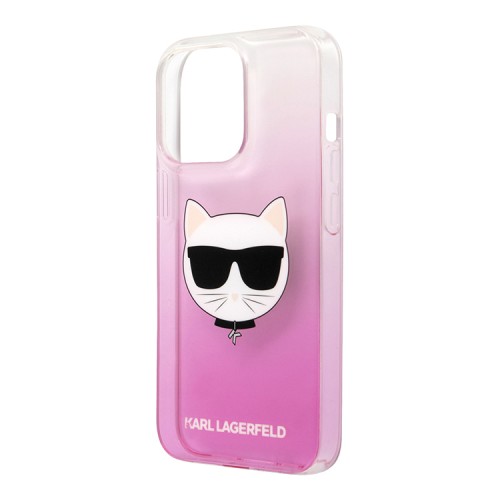 Чехол Karl Lagerfeld Choupette Hard Gradient для iPhone 13 Pro Max, розовый