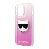 Чехол Karl Lagerfeld Choupette Hard Gradient для iPhone 13 Pro Max, розовый