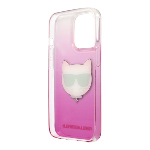 Чехол Karl Lagerfeld Choupette Hard Gradient для iPhone 13 Pro Max, розовый