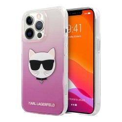 Чехол Karl Lagerfeld Choupette Hard Gradient для iPhone 13 Pro Max, розовый