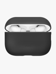 Uniq для Airpods Pro 3 чехол LINO Liquid silicone with handstrap Charcoal Grey