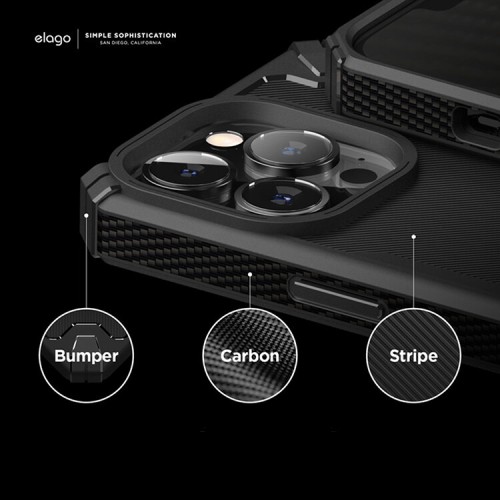 Elago ARMOR Silicone case чехол для iPhone 13 Pro Max, черный