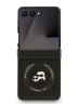 Karl Lagerfeld для Galaxy Z Flip7 чехол PU NFT Karl & Choupette heads Metal pin Hard Black (MagSafe)