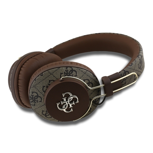 Guess наушники беспроводные накладные Bluetooth HP Dual ENC 4G with 4G Big metal logo Brown