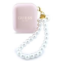 Guess Наушники TWS Bluetooth Rectangle with Pearl Hand Strap Pink