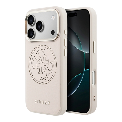 Guess для iPhone 17 Pro Max чехол PU with Perforated 4G logo Metal camera Pink (MagSafe)