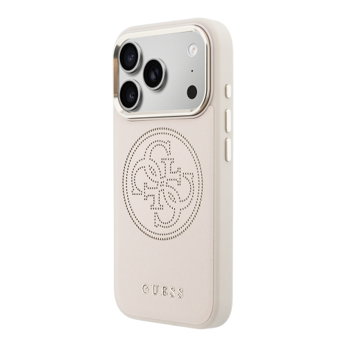 Guess для iPhone 17 Pro Max чехол PU with Perforated 4G logo Metal camera Pink (MagSafe)