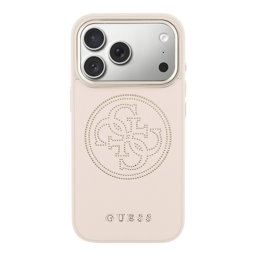 Guess для iPhone 17 Pro Max чехол PU with Perforated 4G logo Metal camera Pink (MagSafe)