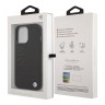 Кожаный чехол BMW Signature Logo imprint Hard для iPhone 13 Pro, черный