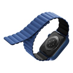 Ремешок Uniq Revix reversible Magnetic для Apple Watch 42-41-40 mm, синий/черный