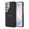 Guess для Galaxy S26 Ultra чехол PU Saffiano Peony Metal logo & Camera Hard Black (MagSafe)