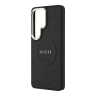 Guess для Galaxy S26 Ultra чехол PU Saffiano Peony Metal logo & Camera Hard Black (MagSafe)