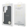 Guess для Galaxy S26 Ultra чехол PU Saffiano Peony Metal logo & Camera Hard Black (MagSafe)