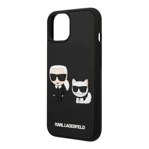 Чехол Karl Lagerfeld 3D Rubber Karl&Choupette для iPhone 14, черный