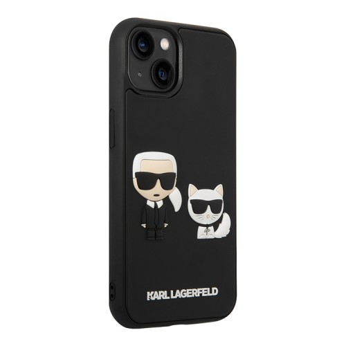 Чехол Karl Lagerfeld 3D Rubber Karl&Choupette для iPhone 14, черный