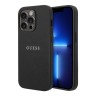 Чехол Guess PU Saffiano with Metal logo Hard для iPhone 14 Pro Max, черный