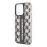 Чехол Karl Lagerfeld Monogram w Vertical logo Hard для iPhone 14 Pro, черный