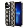 Чехол Karl Lagerfeld Monogram w Vertical logo Hard для iPhone 14 Pro, черный
