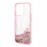 Чехол Lagerfeld Liquid glitter Big KL logo Hard для iPhone 14 Pro Max, розовый