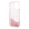Чехол Lagerfeld Liquid glitter Big KL logo Hard для iPhone 14 Pro Max, розовый