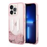 Чехол Lagerfeld Liquid glitter Big KL logo Hard для iPhone 14 Pro Max, розовый