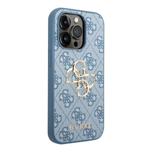 Чехол Guess 4G Big metal logo Hard для iPhone 14 Pro Max, голубой