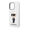 Чехол Lagerfeld Liquid silicone NFT Karl Ikonik Hard для iPhone 14 Pro, белый