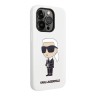 Чехол Lagerfeld Liquid silicone NFT Karl Ikonik Hard для iPhone 14 Pro, белый