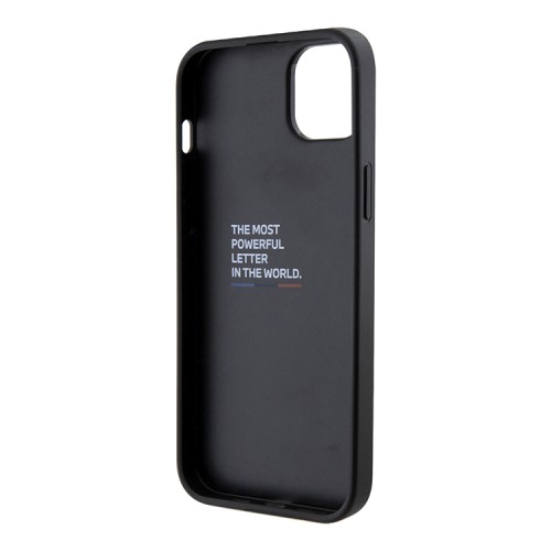 Чехол BMW M-Collection PU + Grip stand Hot stamp Hard для iPhone 14, черный