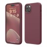 Elago для iPhone 15 Plus чехол Soft silicone (Liquid) Burgundy