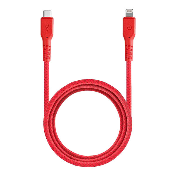 EnergEA FibraTough MFi Lightning/USB-Type-C (1.5 м), красный CBL-FTCL-RED150