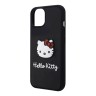 Hello Kitty для iPhone 15 чехол 3D Rubber Kitty Head Hard Black
