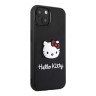 Hello Kitty для iPhone 15 чехол 3D Rubber Kitty Head Hard Black