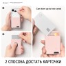 Elago магнитный бумажник MagSafe Card Pocket Silicone Sand Pink