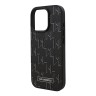 Karl Lagerfeld для iPhone 16 Pro Max чехол PU-кожа Monogram черный (MagSafe)