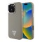 Guess для iPhone 16 Pro Max чехол PU Grained leather Triangle metal logo Hard Brown (MagSafe)